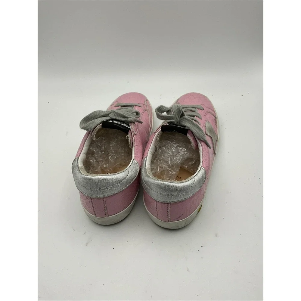 Golden Goose Kids Superstar Pink Crackle Leather Sneakers EU 31 Italy